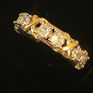 Sterling silver with gold xoxo